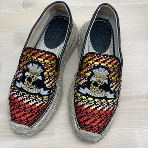 Christian Louboutin Espananou Cruise Raffia Espadrille Size 35